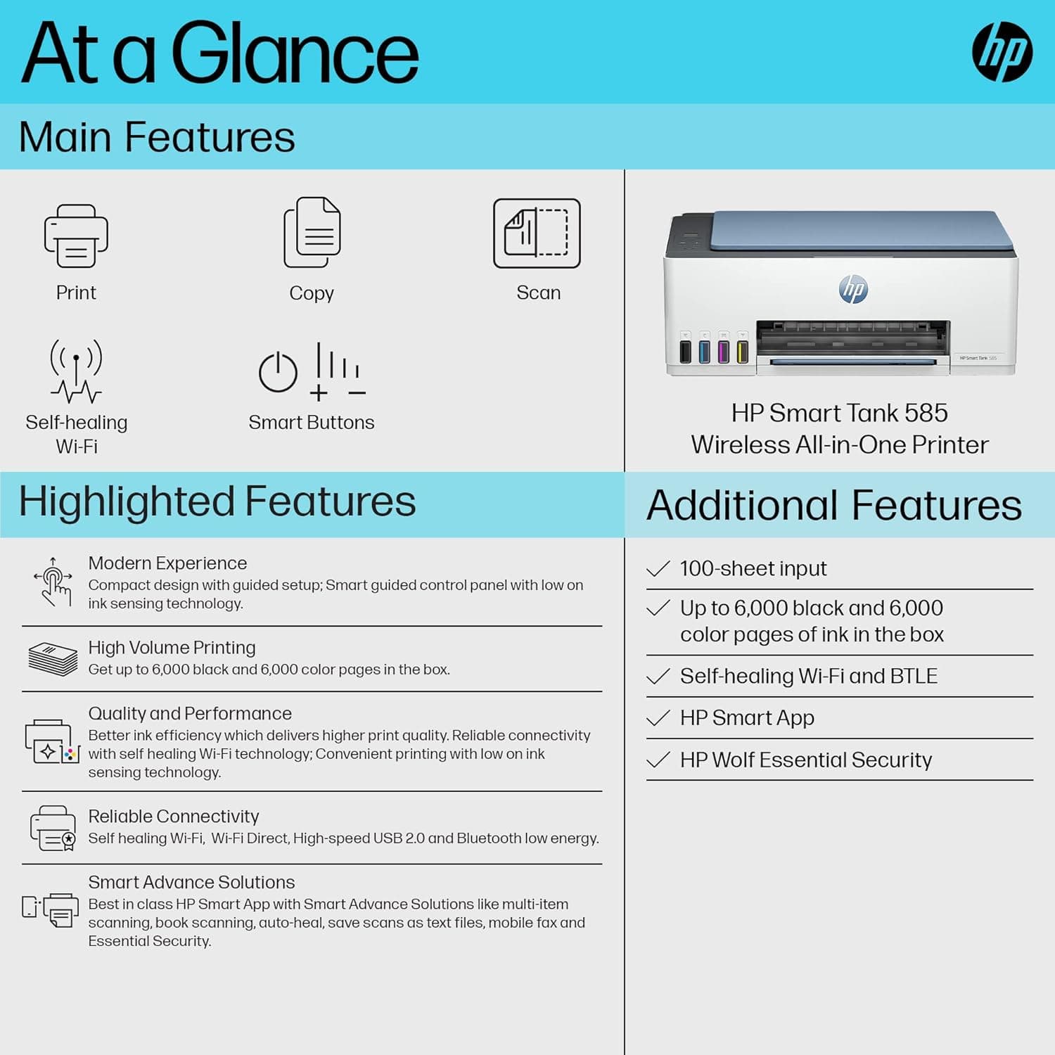 HP Smart Tank 585 All-in-One WiFi Colour Printer 4
