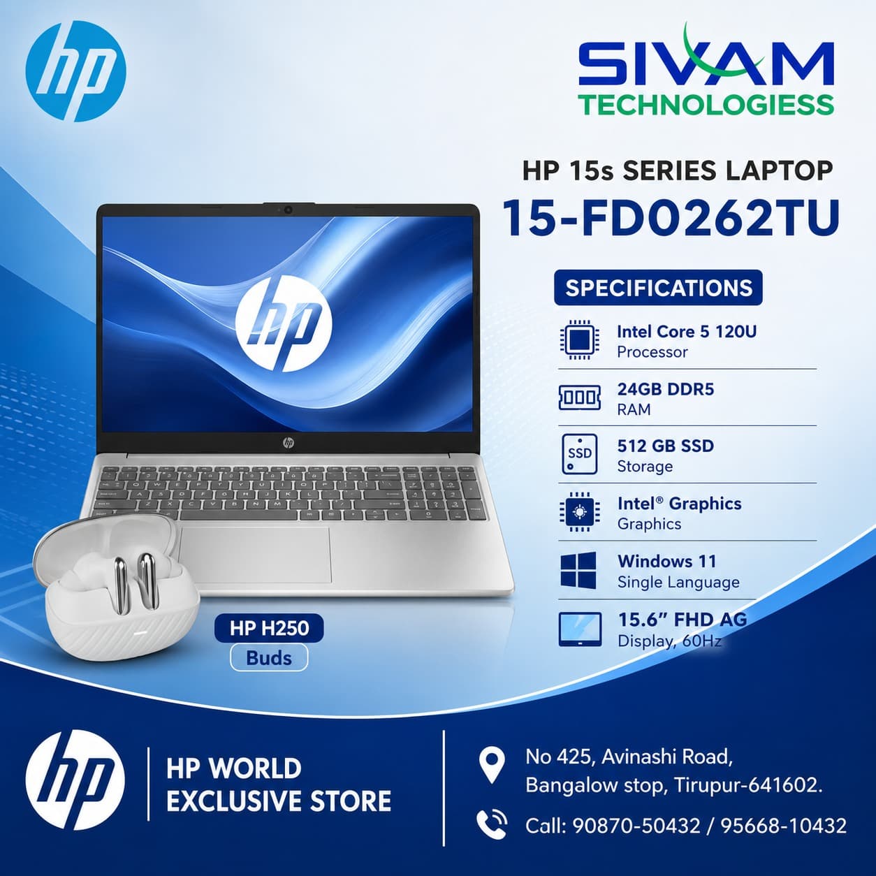 HP LAPTOP 15 SERIES 15-FD0262TU