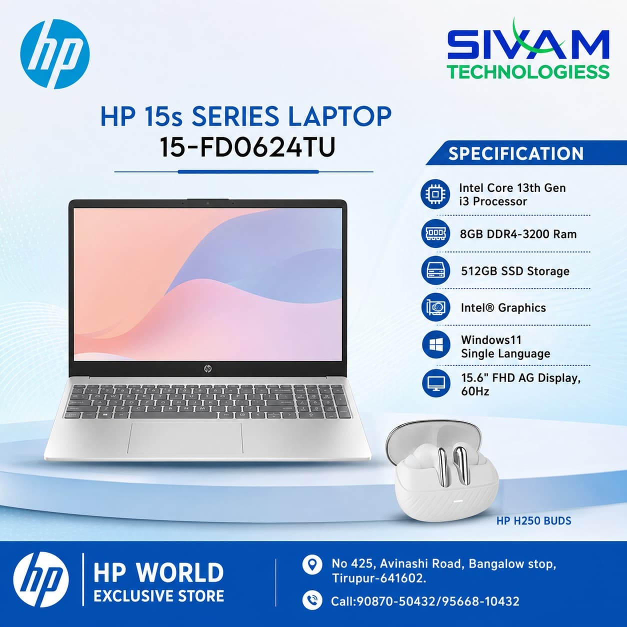 HP 15 SERIES LAPTOP 15-FD0624TU