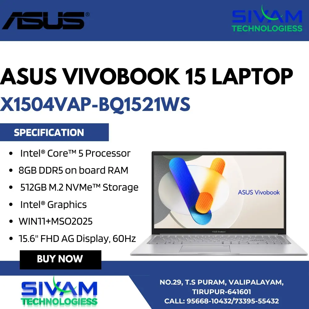 Asus Vivobook 15 Laptop X1504vap Bq1521ws